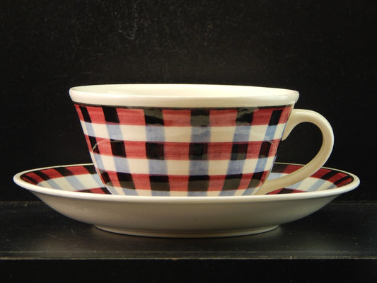 VILLEROY&BOCH ANTICA RARA TAZZA DA TE' PORCELLANA GLASGOW 8202 QUADRETTI #1585