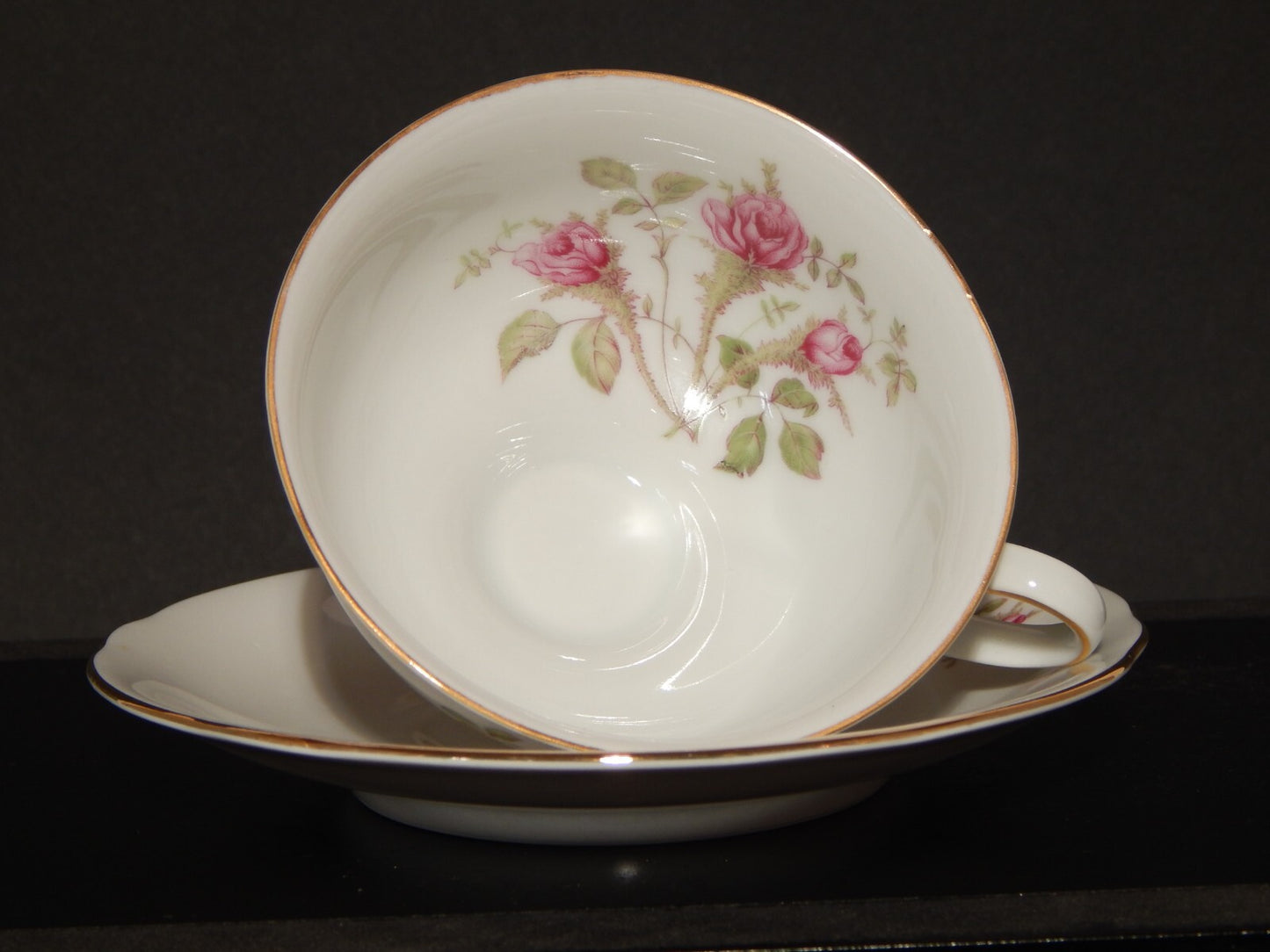 ANTICO SERVIZIO TÈ PORCELLANA BAVARIA OSCAR SCHALLER RHEINPFALZ ROSA CANINA