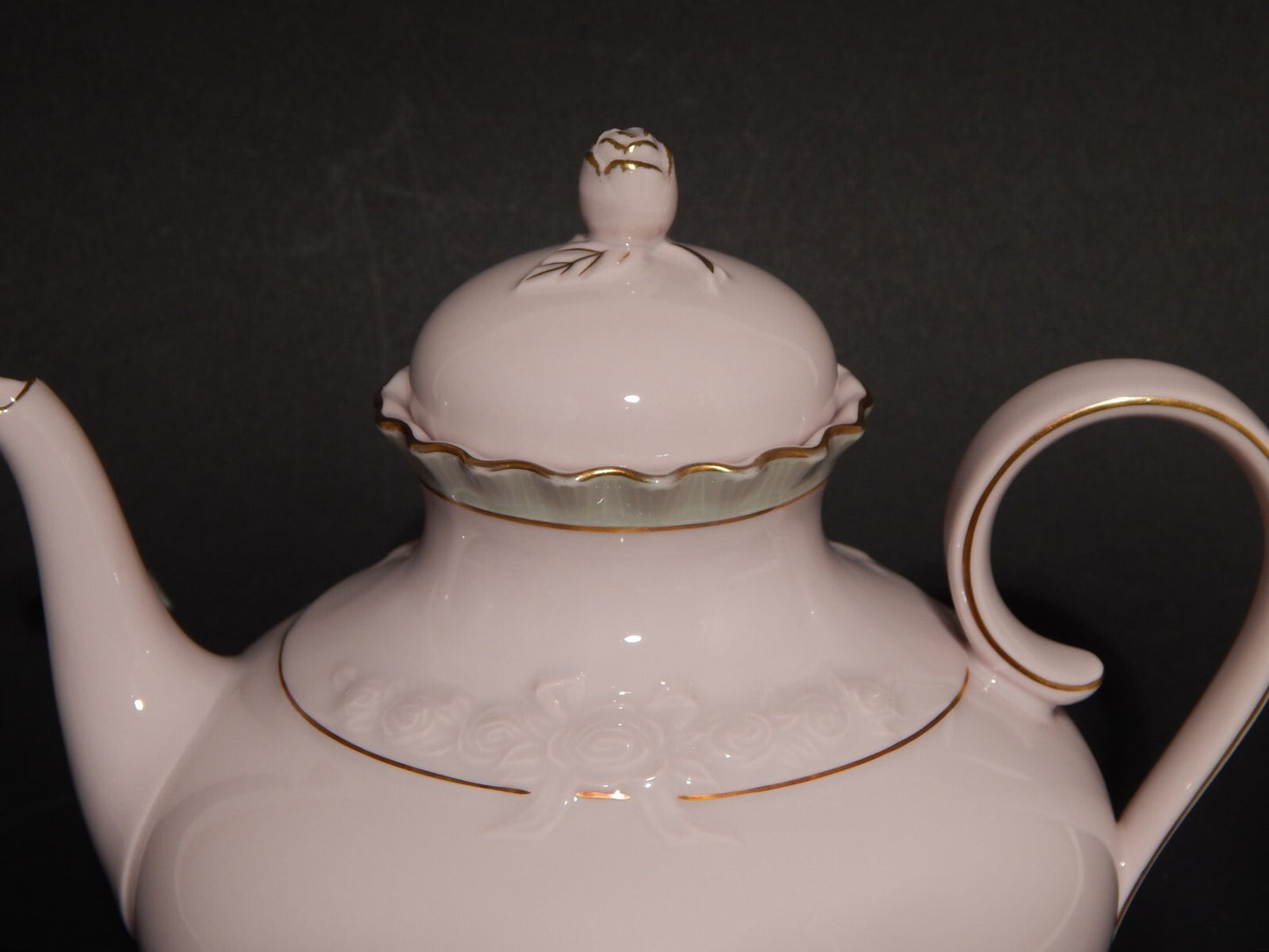 PREZIOSO SERVIZIO DA TÈ PORCELLANA HUTSCHENREUTHER PORCELAINE ROSE ROSA ANTICO