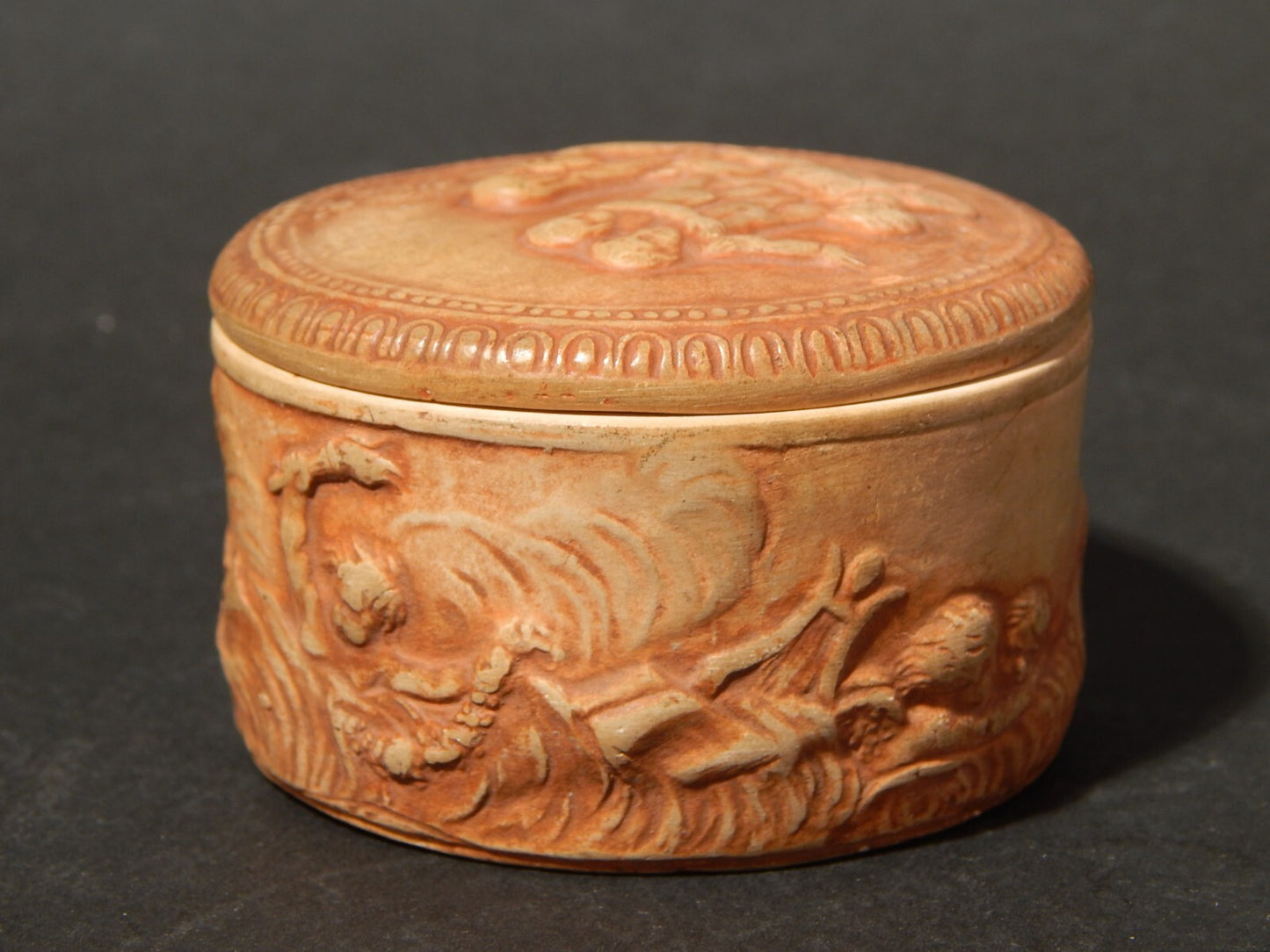 ANTICO RARO COFANETTO MAIOLICA CERAMICA ARTISTICA MANIFATTURA SIGNA PRIMO 900