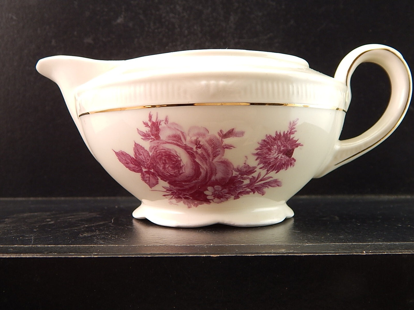 PREZIOSO ANTICO SERVIZIO TE' PORCELLANA ZEH SCHERZER BAVARIA DECORO ROSA FUCSIA