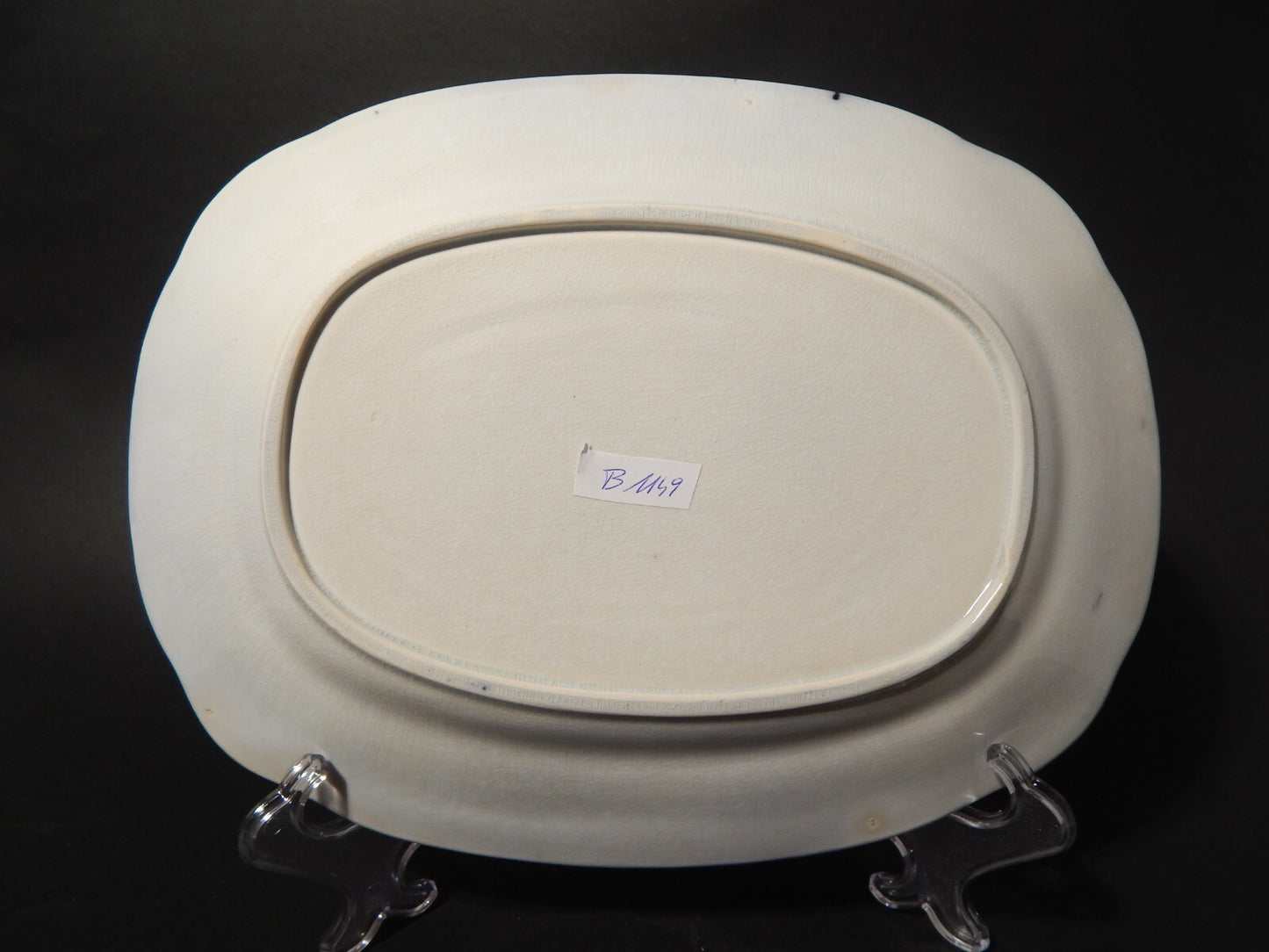 ANTICO RARO VASSOIO CERAMICA DECORO JARDINIERE VILLEROY & BOCH FINE '800