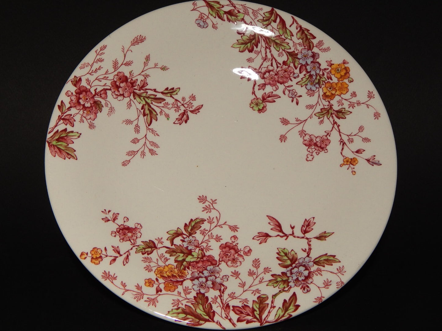 ANTICA ALZATA CENTROTAVOLA BOOTHS WASHINGTON SEMI-PORCELLANA INGLESE FIORI ROSA