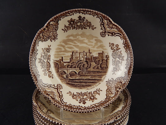 VINTAGE JOHNSON BROS OLD BRITAIN CASTLE SERVIZIO 6 CIOTOLE SEMI-PORCELLANA