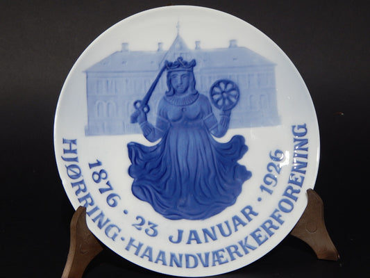 ROYAL COPENHAGEN PIATTO PORCELLANA 1876-1926 HJORRING HAANDVAERKERFORENING