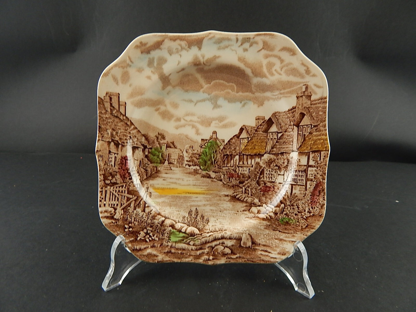 ANTICO SET 4 PIATTI DOLCE SEMI PORCELLANA JOHNSON BROS OLDE ENGLISH COUNTRYSIDE