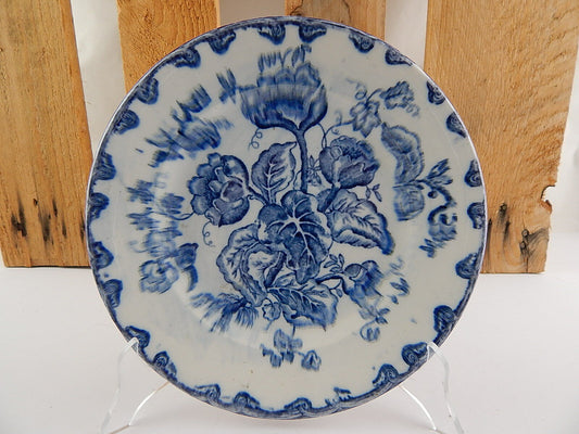 CERAMICA GABUTTI CHIUSA PESIO RARITÀ PIATTO MUSEO BLU FLOW FINE 800 COLLEZIONE