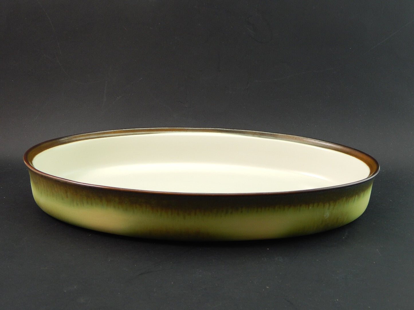 VINTAGE PORCELLANA MANCIOLI COLLEZIONE TUSCIA GRANDE TEGLIA PIROFILA