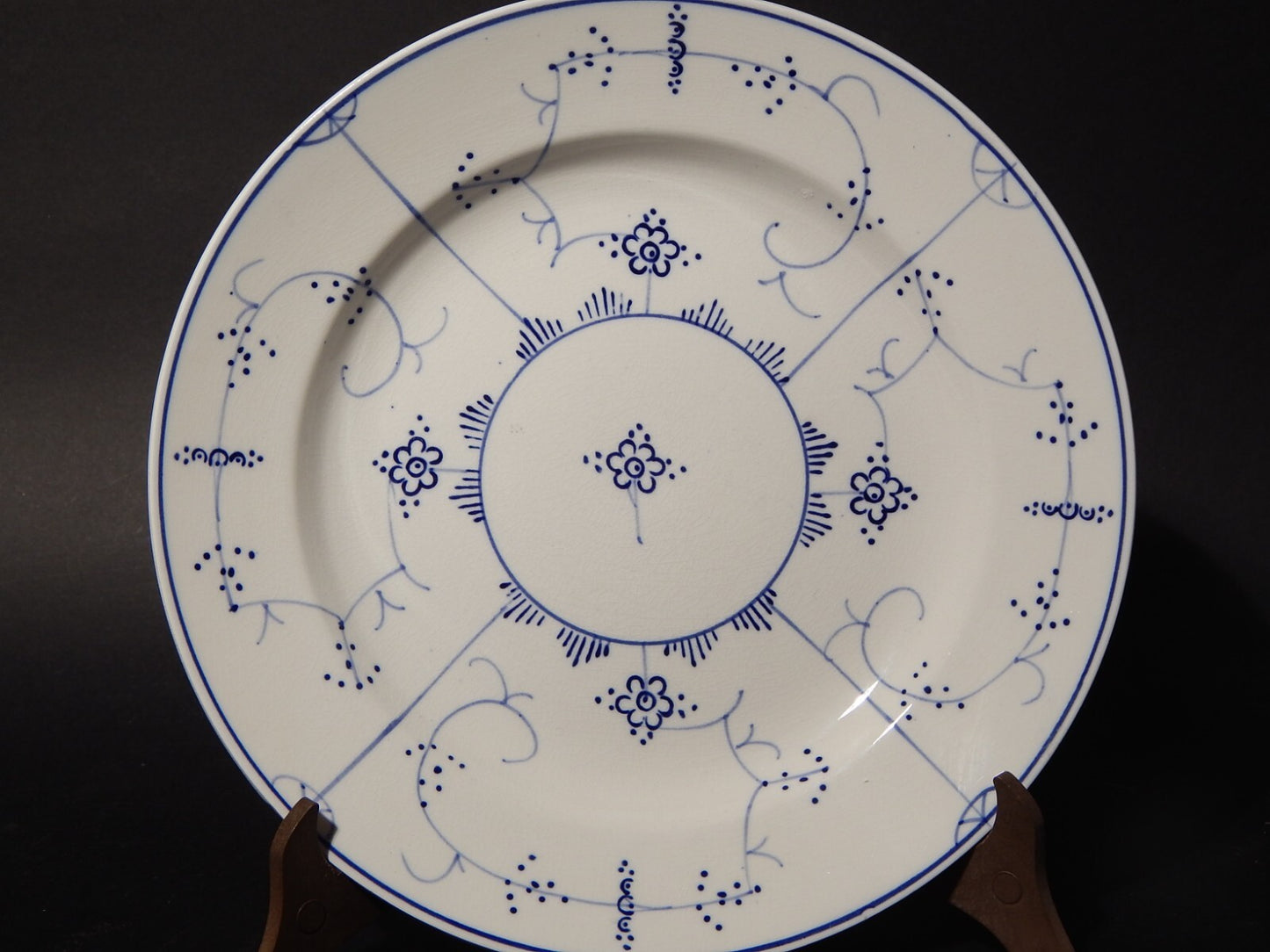 ANTICO FINE '800 PIATTO PIANO PORCELLANA VILLEROY&BOCH DRESDEN SAXONY