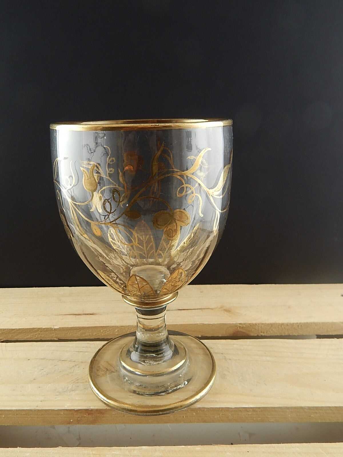 COLLEZIONE GRANDE CALICE COPPA VASO VETRO SOFFIATO MURANO INCLUSIONE FOGLIA ORO