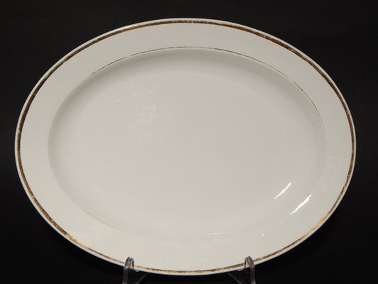 ANTICA RARO VASSOIO CERAMICA RICHARD MILANO FINE 800 BIANCO E ORO STILE IMPERO