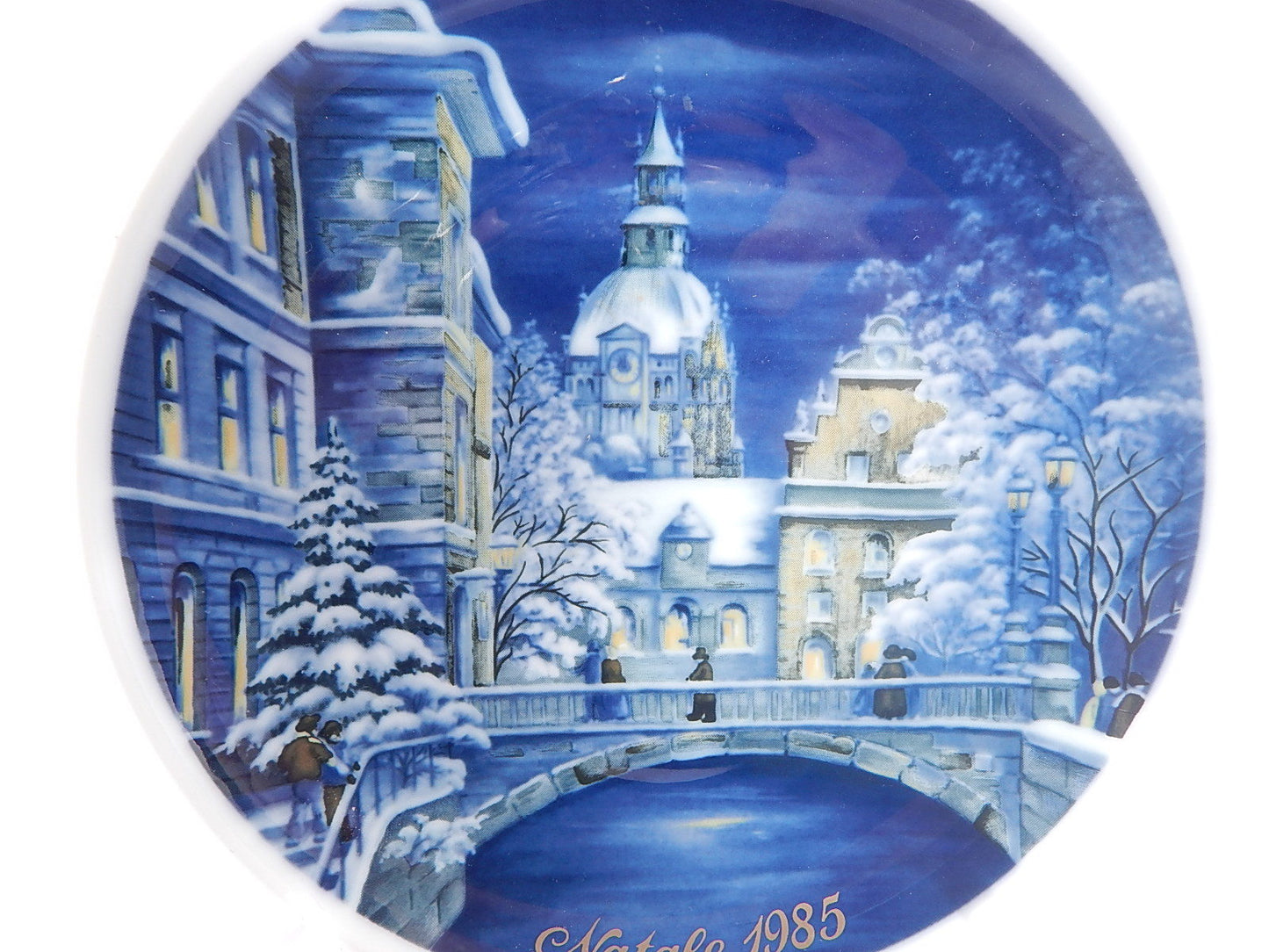 COLLEZIONE PORCELLANA E CERAMICA PIATTO DI NATALE 1985 ROYAL TETTAU