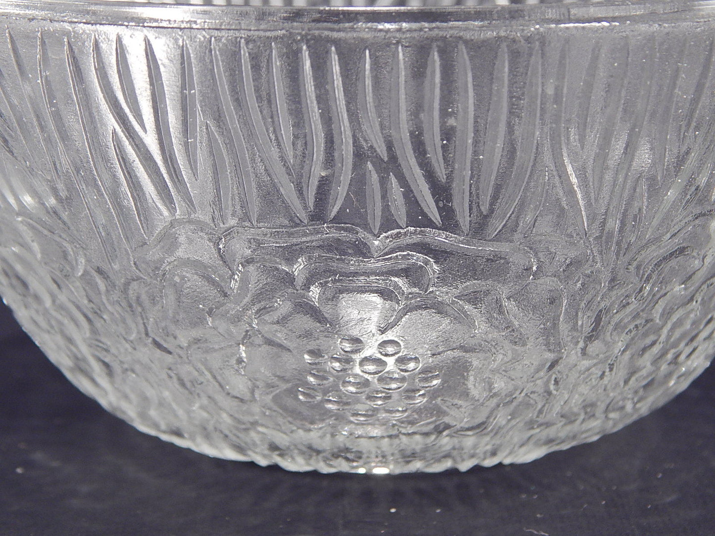 VINTAGE SET DA TAVOLA INSALATIERA O FRUTTIERA + 2 CIOTOLE VETRO STILE KOSTA BODA