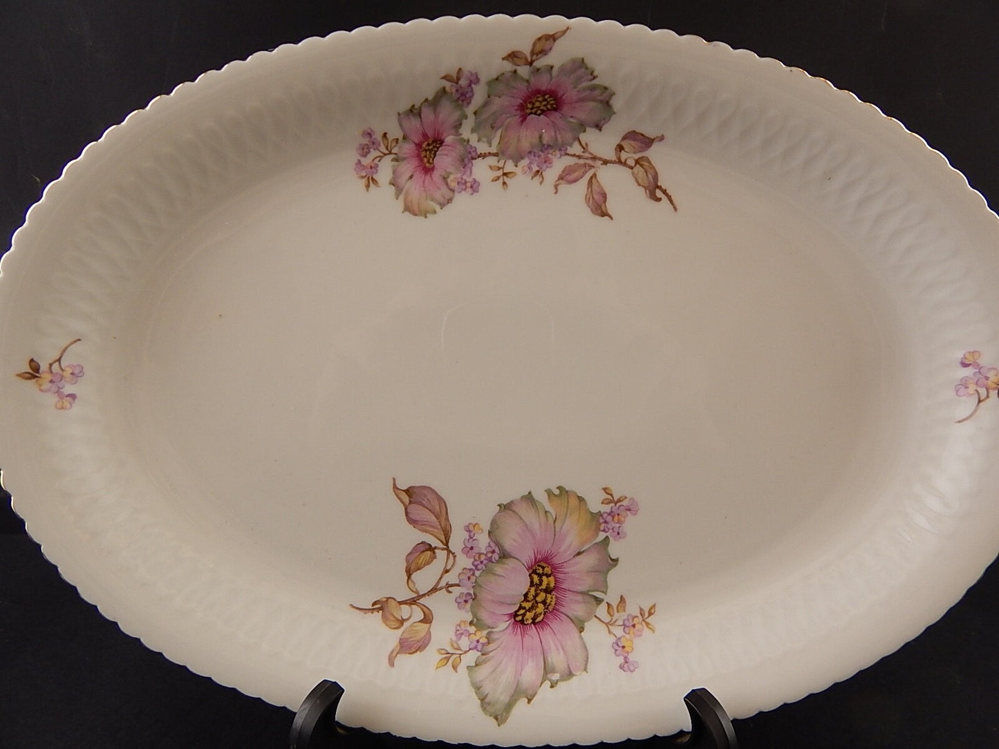 ANTICO RARO VASSOIO PIATTO OVALE PORCELLANA SELTMANN WEIDEN BAVARIA ELISABETH