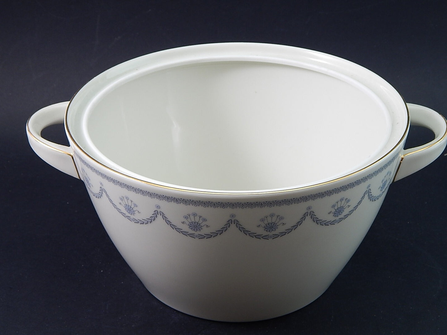 VINTAGE ZUPPIERA CENTROTAVOLA PORCELLANA AVORIO KRAUTHEIM BAVARIA STILE IMPERO