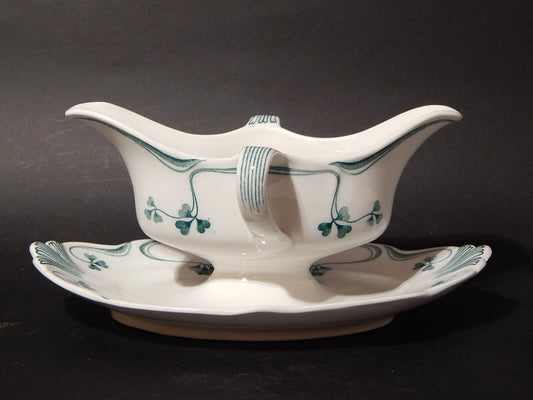 ANTICA RARA SALSIERA LIBERTY ART NOUVEAU CERAMICA VILLEROY&BOCH METTLACH ALICE