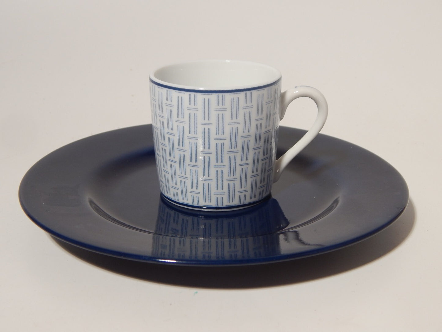 TAITU' BY EMILIO BERGAMIN PORCELLANA SET TAZZINA CAFFÈ PIATTO DOLCE BIANCO BLU