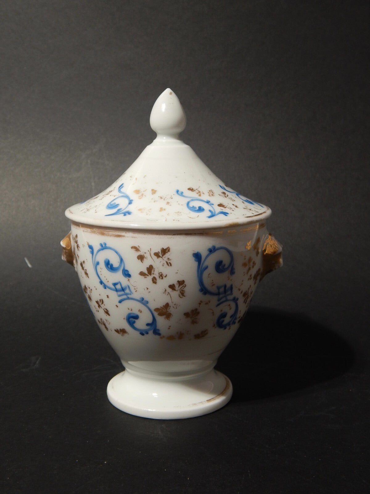 ANTICA PREZIOSA POTICHE URNA IMPERO VECCHIO PARIGI PORCELLANA PRIMO 800