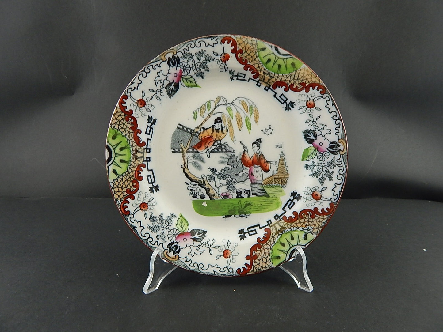 ANTICO PIATTO DESSERT SOCIETA' CERAMICA ITALIANA LAVENO SCI DECORO SIAM A731