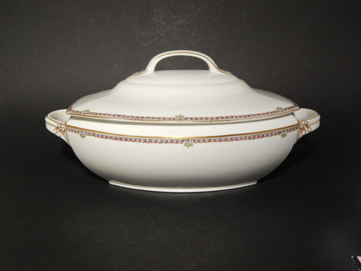 ANTICA ART DECO ZUPPIERA CENTROTAVOLA PORCELLANA HEINRICH &CO BAVARIA LA FAYETTE