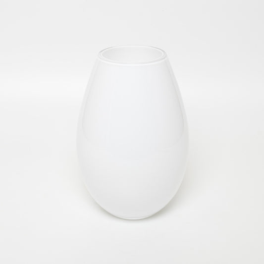 VASO VETRO SOFFIATO OPALINO BIANCO HOLMEGARD COCOON PETER SVARRER CM 21