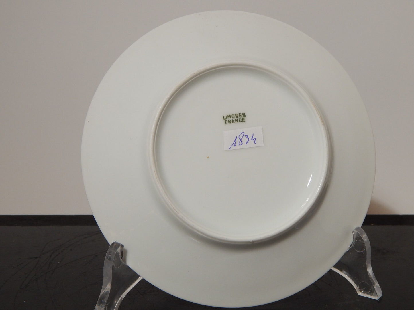 ANTICA PRIMA META' 900 LIMOGES TAZZA TE' PORCELLANA BIANCA SCENA GALANTE #1834