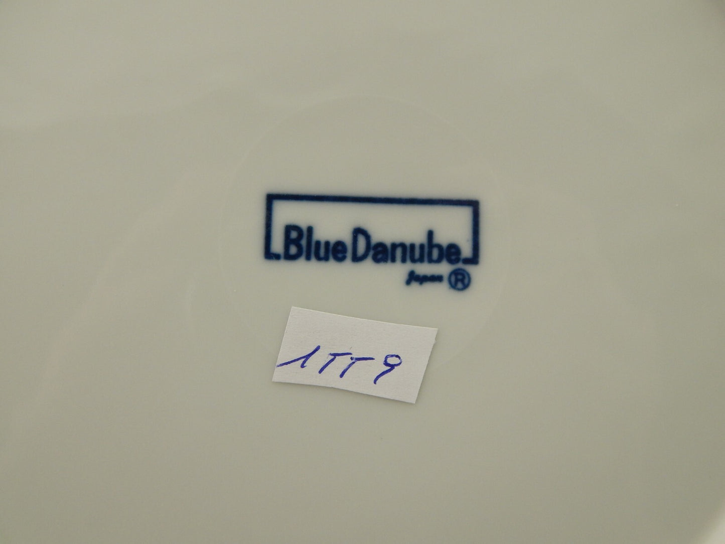 VINTAGE BLUE DANUBE LOTTO 3 PIATTI PORCELLANA TEDESCA BIANCA BLU CON DIFETTI