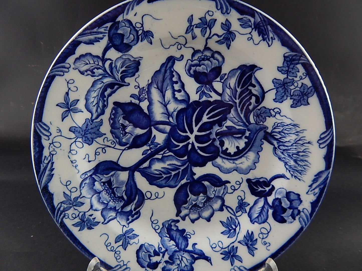 ANTICO PIATTO NINFEE CERAMICA RICHARD MILANO FINE 800 FLOW BLUE WATER NYMPH 8743