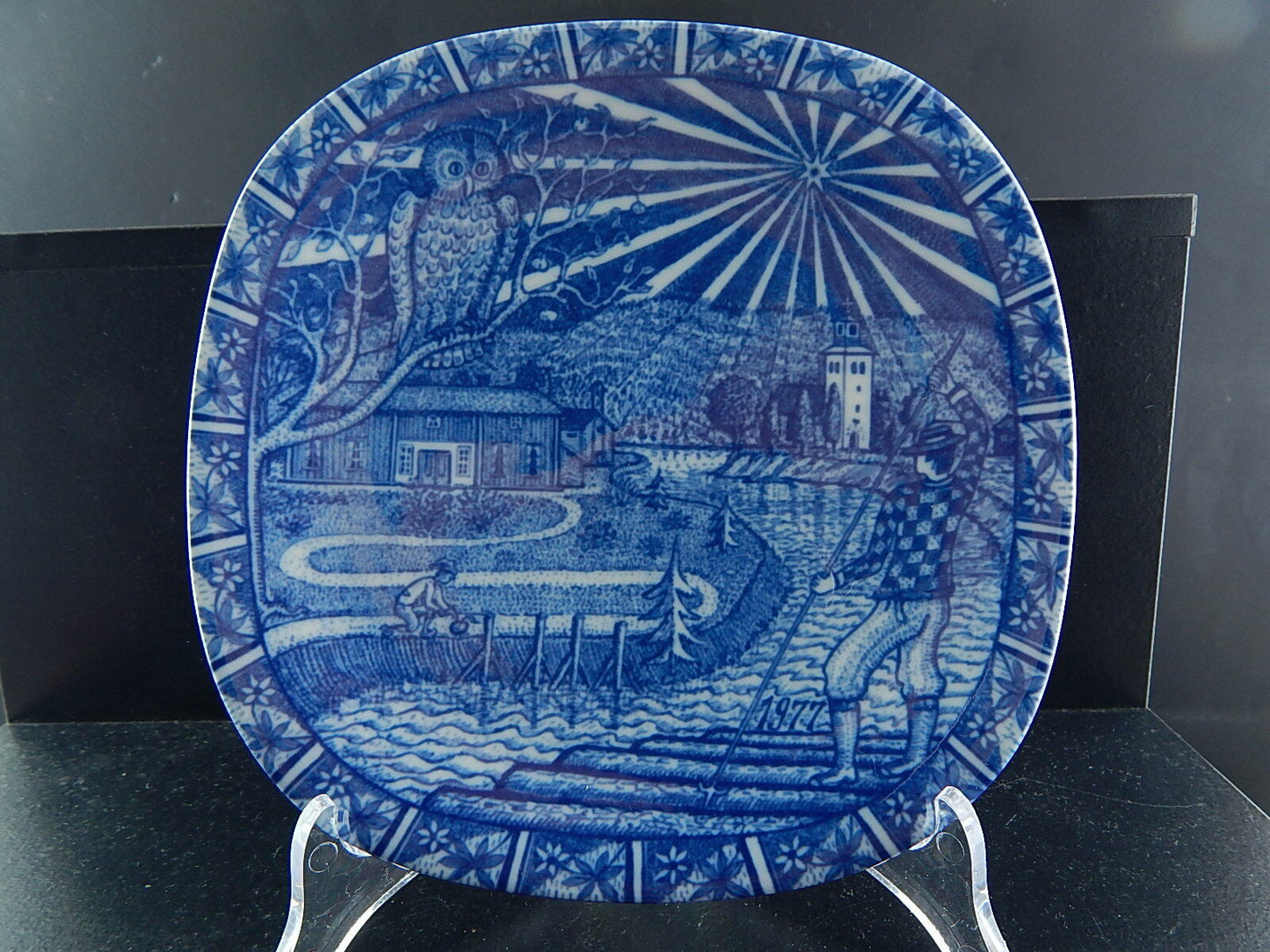 RORSTRAND PIATTO PORCELLANA NATALE 1977 PORCELAIN CHRISTMAS PLATE COLLEZIONE NEW