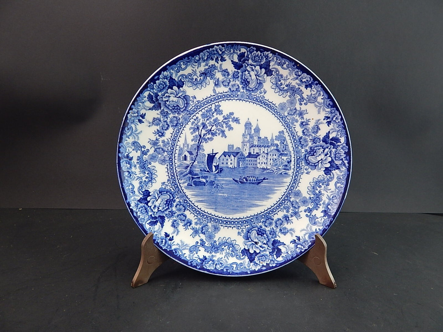 ANTICO PIATTO SEMI PORCELLANA VITTORIANA F WINKLE COLONIAL POTTERY STOKE TOGO