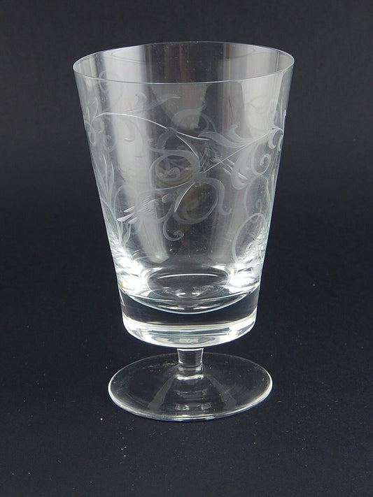 ANTICO ART NOUVEAU LIBERTY GRANDE CALICE VASO CRISTALLO INCISO MANO COLLEZIONE