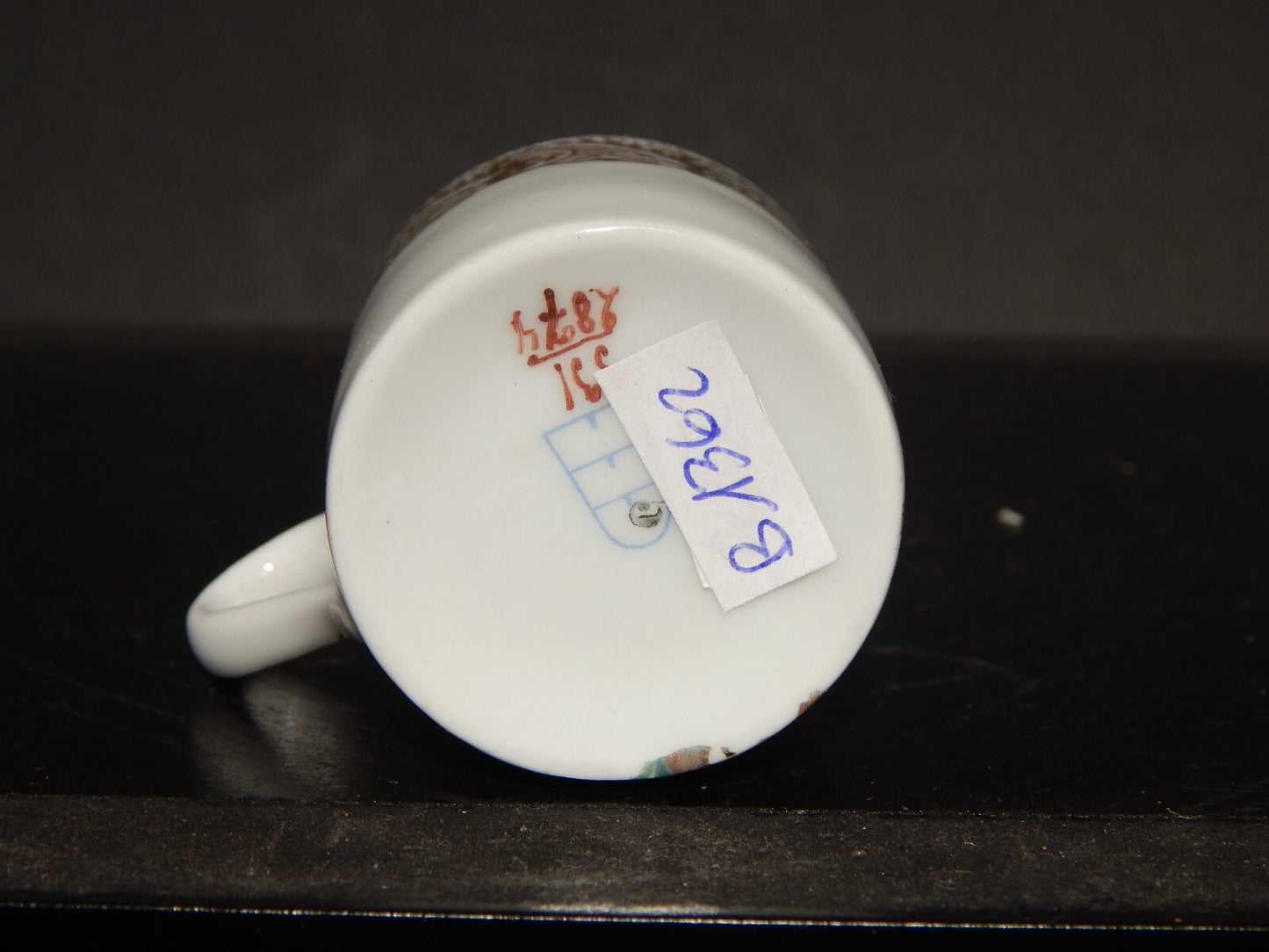 ANTICA TAZZINA MINIATURA PORCELLANA IMPERO MARCHIO VIENNA NUMERATA COLLEZIONE #