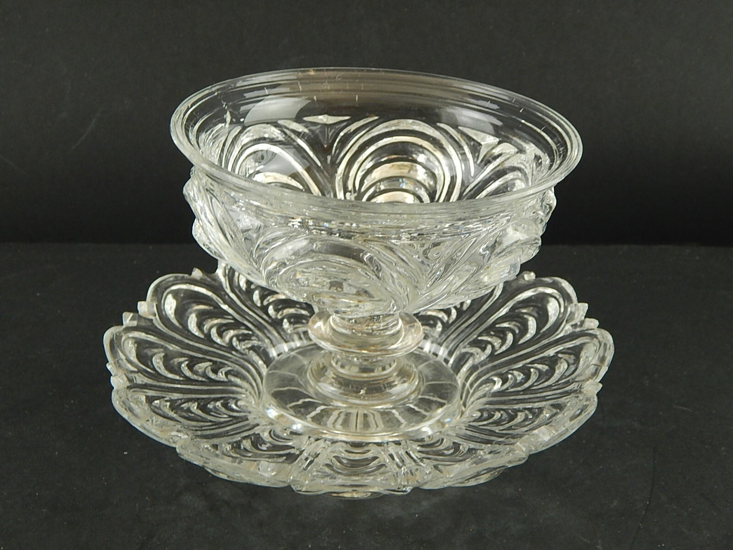 ANTICA PRIMO 800 ORIGINALE PREZIOSO PORTA BONBONS CENTROTAVOLA IN VETRO