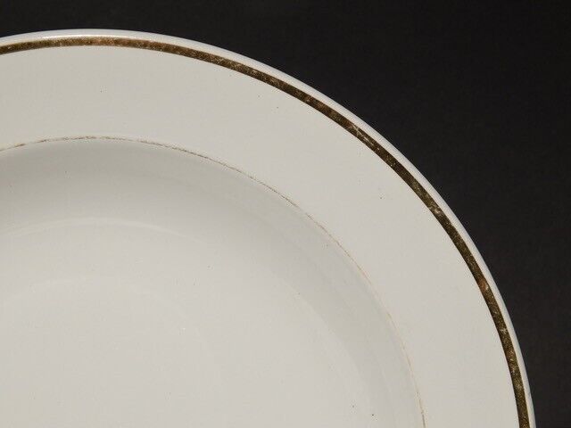 ANTICO SERVIZIO 18 PIATTI CERAMICA RICHARD MILANO FINE 800 BIANCO E ORO IMPERO