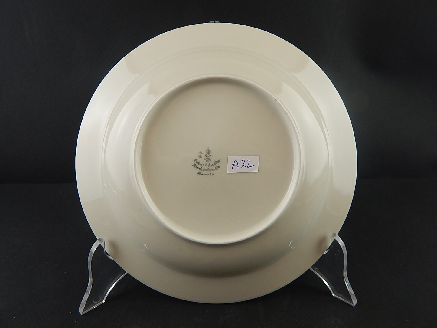 ANTICO SERVIZIO PIATTI STILE IMPERO PORCELLANA DECORO BLU E ORO BAVARIA SCHALLER