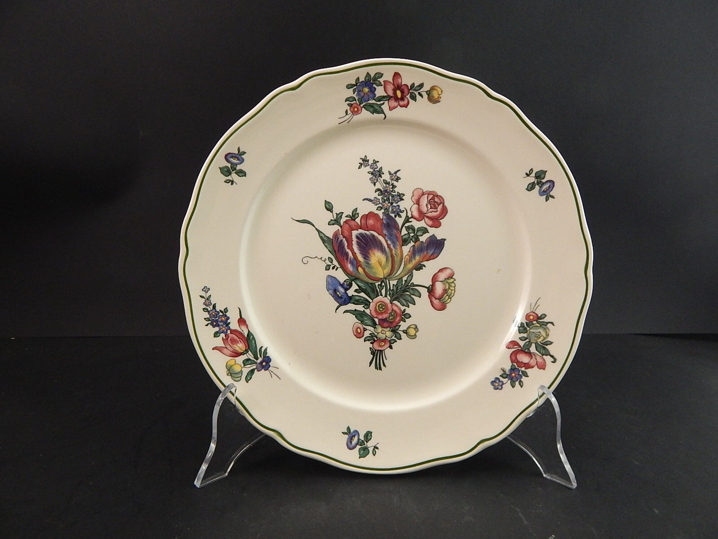 VINTAGE RARO PIATTO CERAMICA VECCHIA STRASBURGO VILLEROY&BOCH #1117