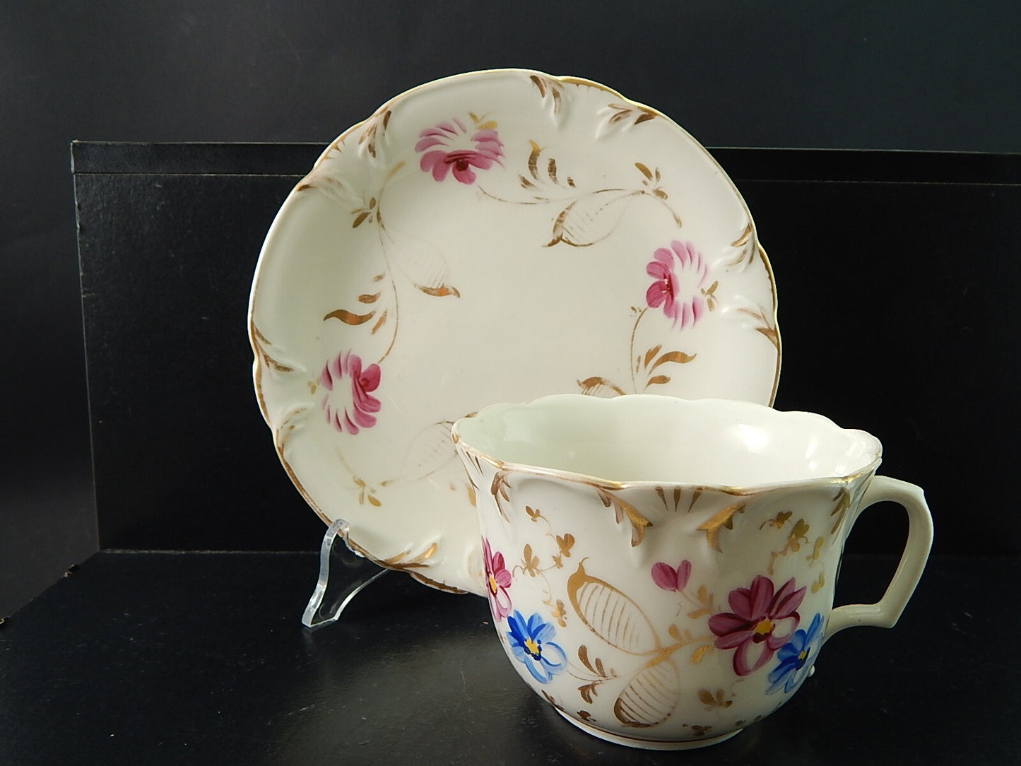 ANTICA TAZZA COLAZIONE IMPERO PORCELLANA VECCHIO PARIGI DIPINTA PRIMO 800