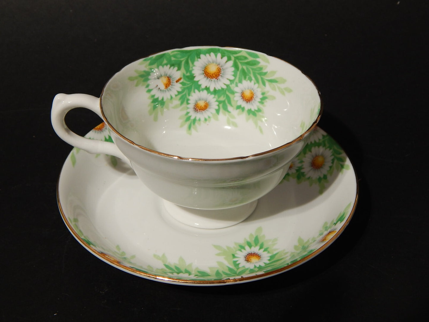 ANTICA RARA TAZZA TE' PORCELLANA INGLESE PRIMO 900 DAISY MARGHERITE