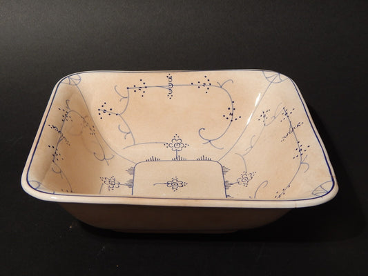 ANTICA CIOTOLA LEGUMIERA CERAMICA VILLEROY&BOCH DRESDEN DISEGNO BLUE FLUTED