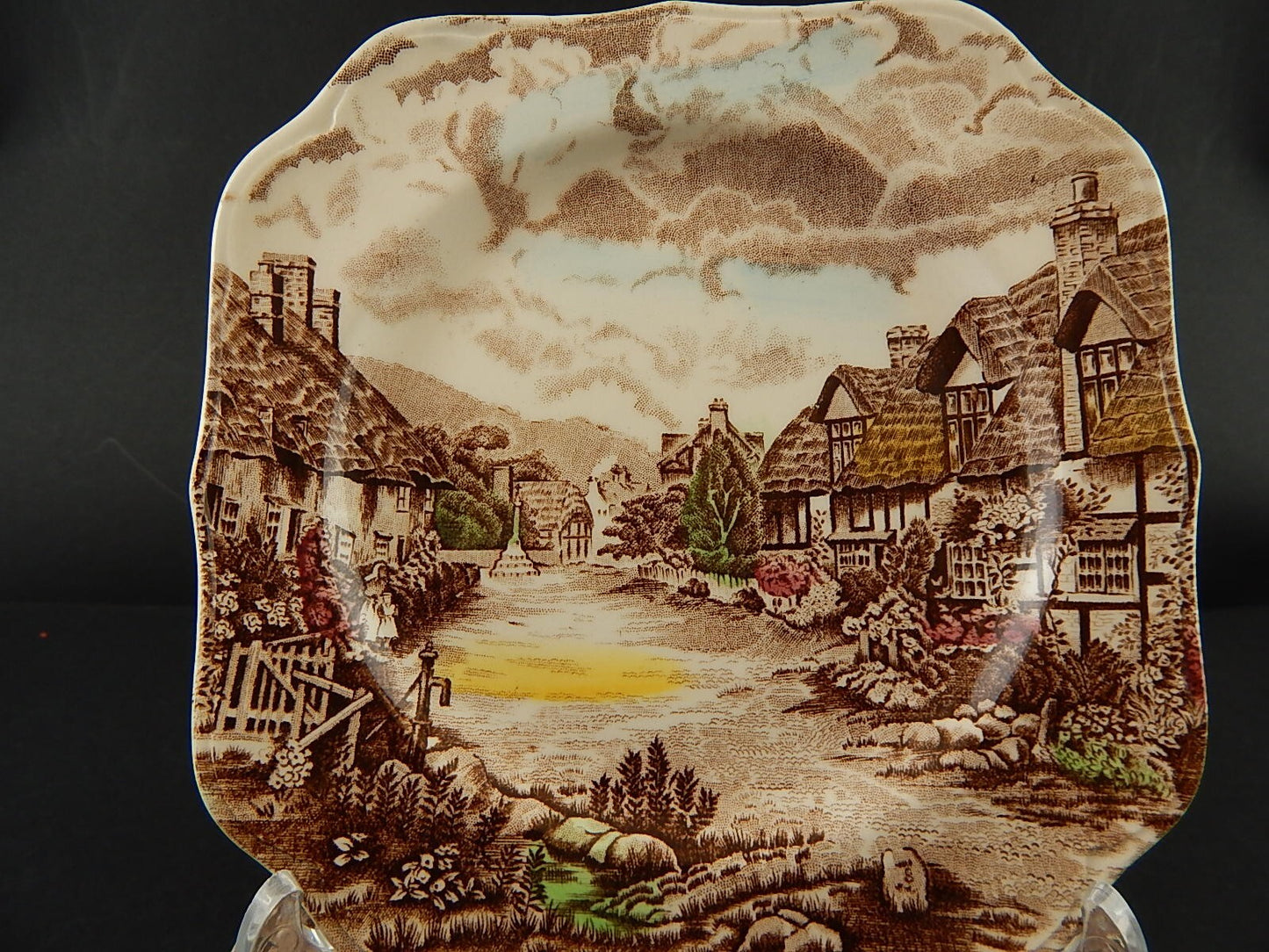 ANTICO SET 6 PIATTI DOLCE SEMI PORCELLANA JOHNSON BROS OLDE ENGLISH COUNTRYSIDE