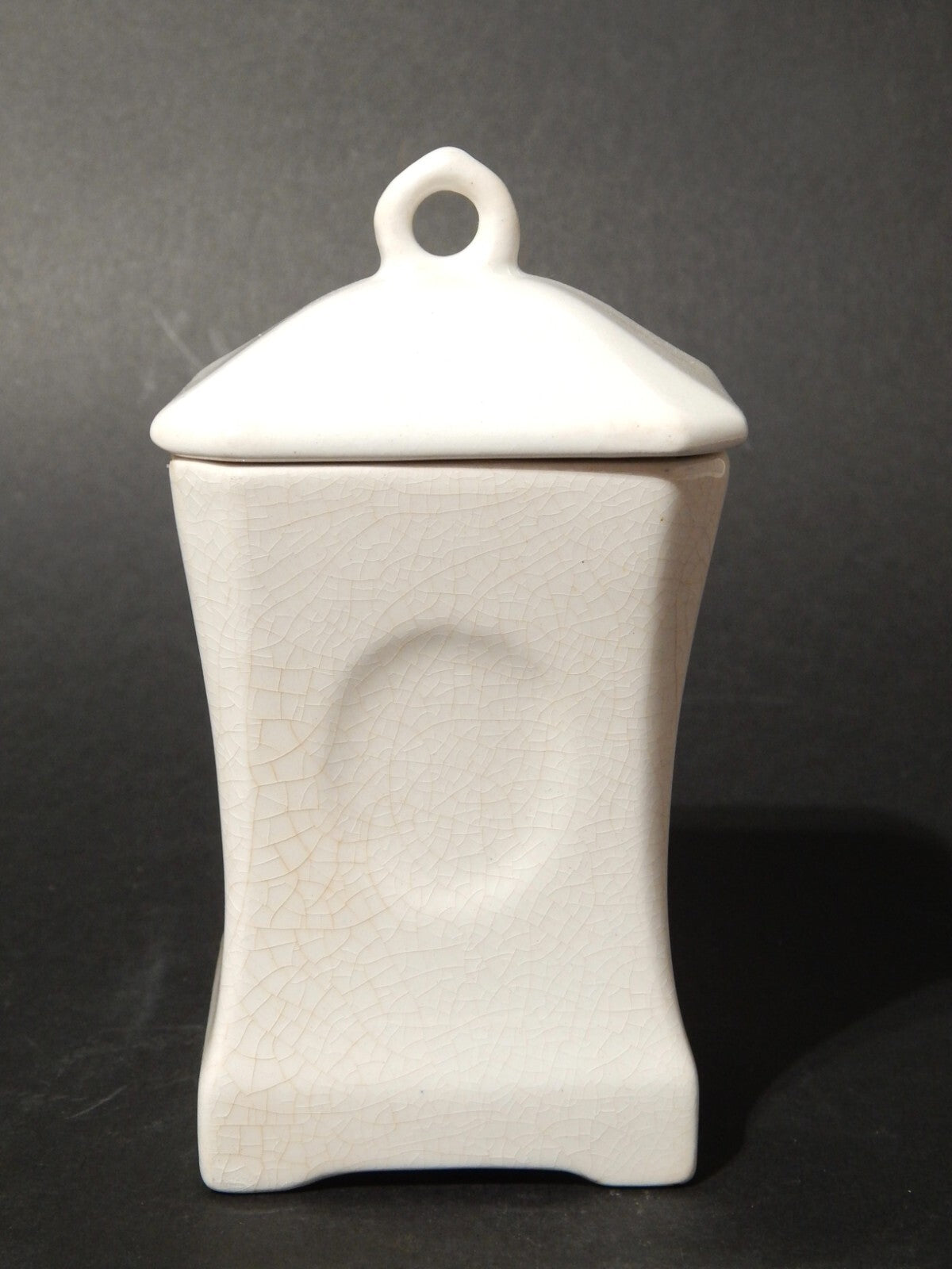 ANTICO LIBERTY VASO BARATTOLO CUCINA CERAMICA RORSTRAND VIT PEPPAR PEPE BIANCO