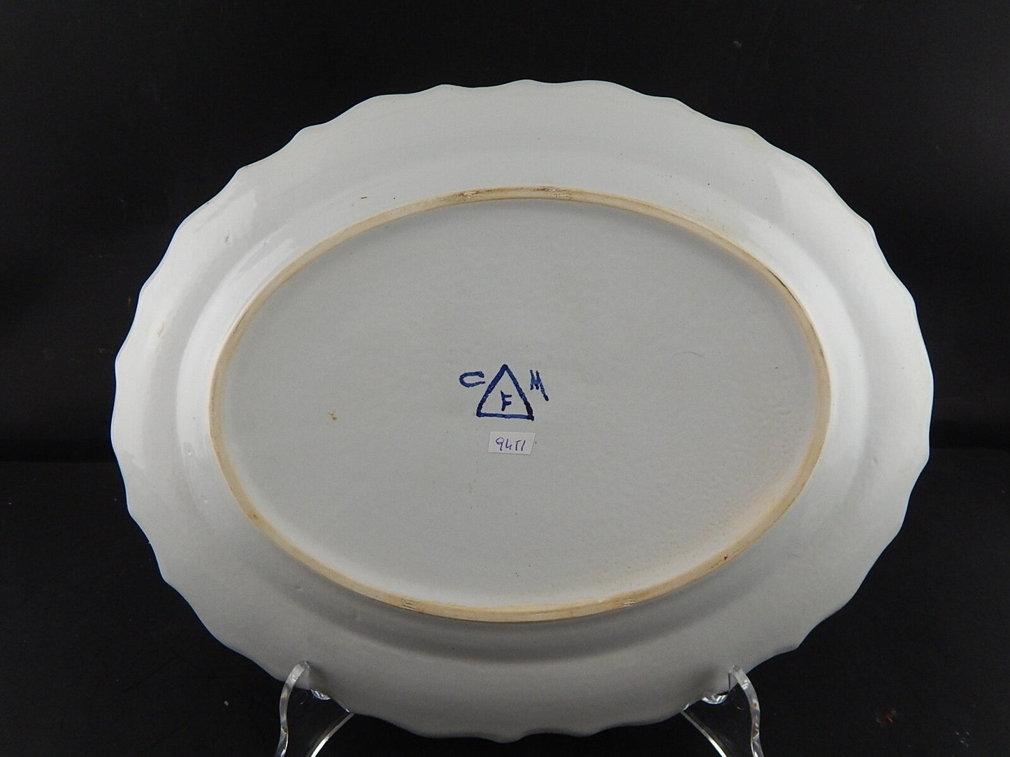 VINTAGE VASSOIO AL GAROFANO CERAMICA MAIOLICA MORELLI FAENZA HANDMADE ITALY #