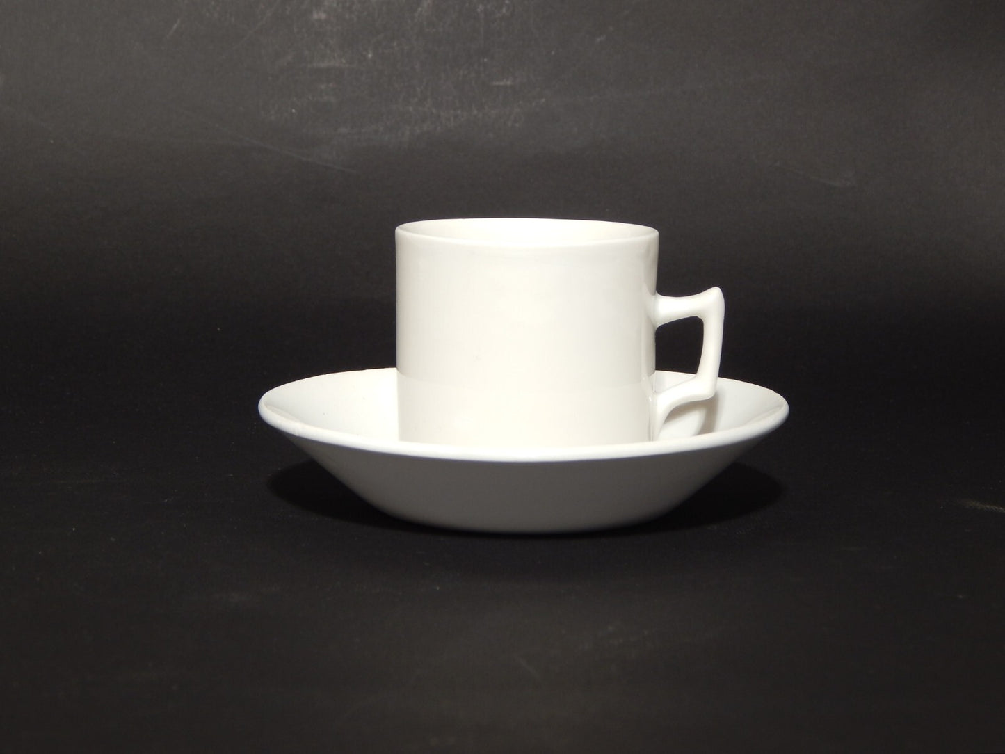 ANTICA PREZIOSA PORCELLANA BIANCA IMPERO TAZZINA CAFFÈ E PIATTINO GINORI DOCCIA