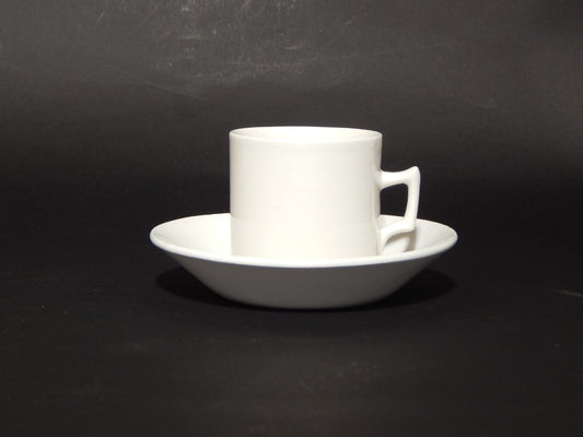 ANTICA PREZIOSA PORCELLANA BIANCA IMPERO TAZZINA CAFFÈ E PIATTINO GINORI DOCCIA