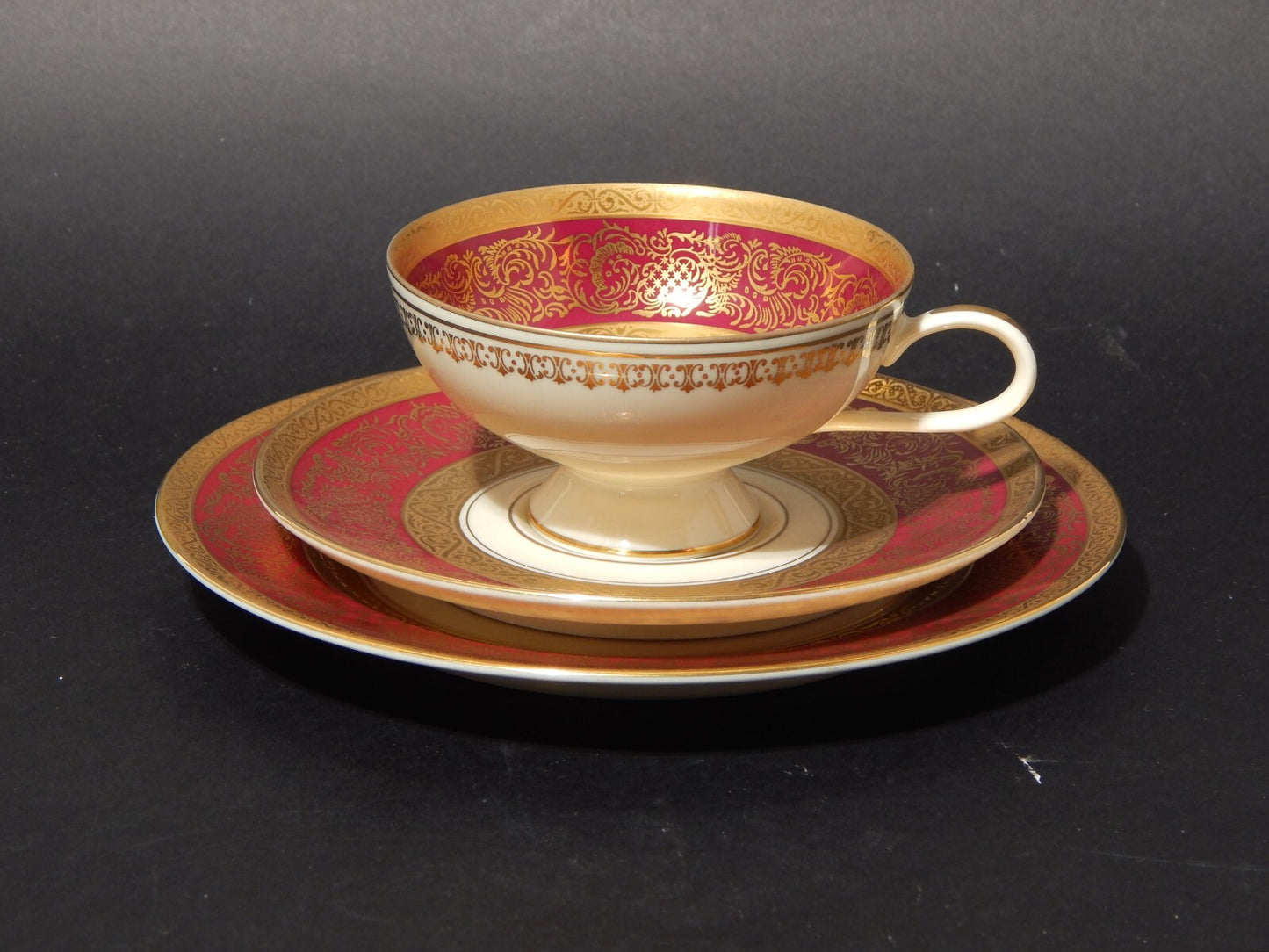 VINTAGE TRIO TAZZA DA TÈ ROSENTHAL THOMAS PREZIOSA PORCELLANA ANNI 50