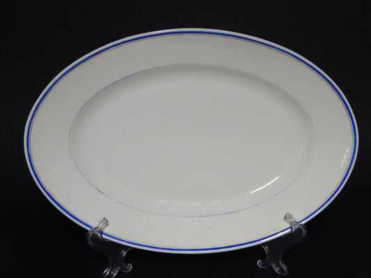 ANTICO VASSOIO PIATTO OVALE IMPERO PORCELLANA GINORI DOCCIA XIX SECOLO