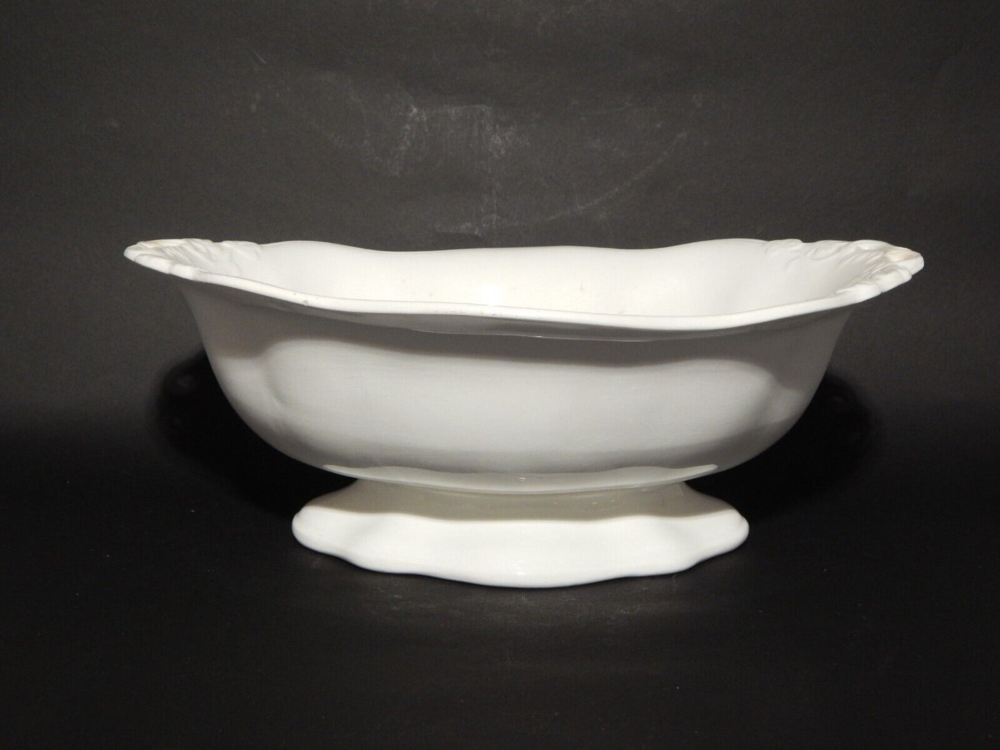 ANTICA RARA FRUTTIERA CENTROTAVOLA CERAMICA BIANCA RICHARD MILANO FINE 800