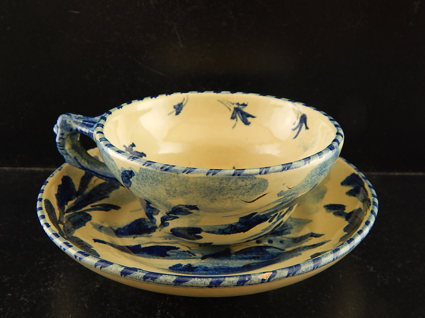 ANTICA TAZZA DA TE' CERAMICA ALBISOLA HANDMADE MADE ITALY DIPINTA A MANO #2