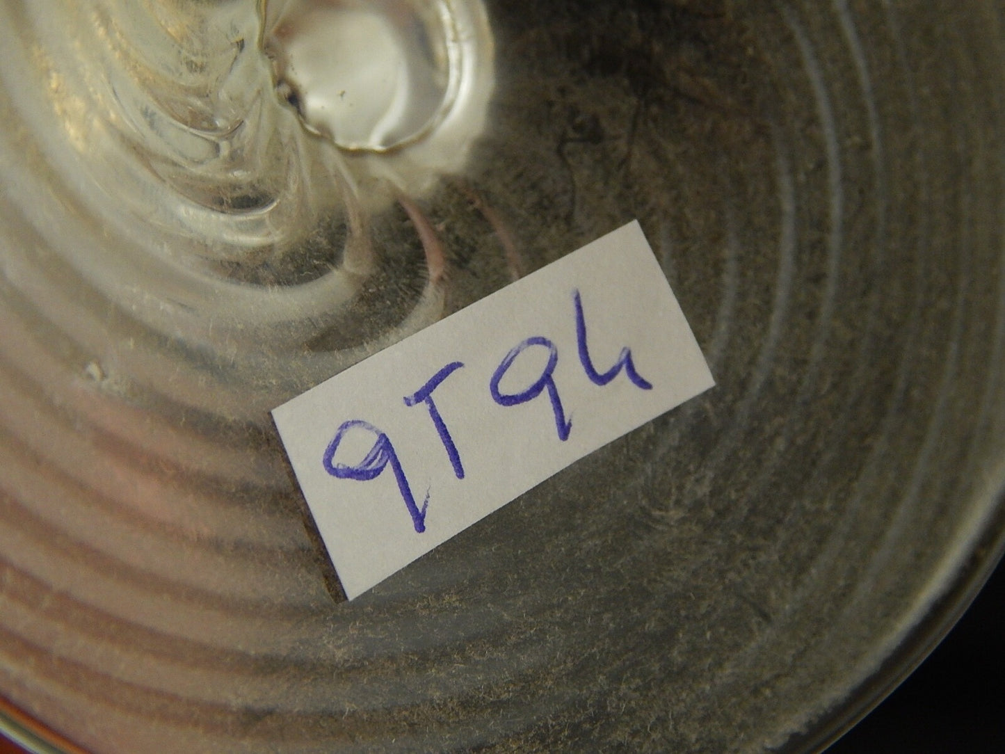 TIPETTO CALICE MURANO VETRO SOFFIATO RIGATO PESCE FIRMATO CORTELLA & BALLARIN