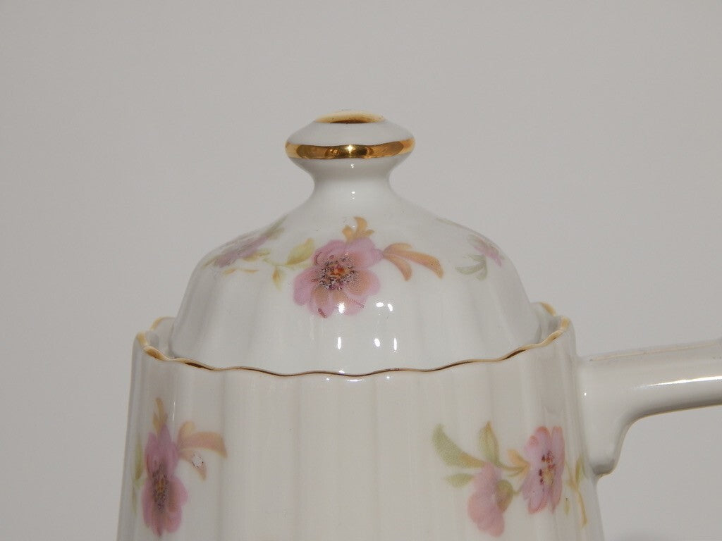 ANTICO SERVIZIO CAFFÈ PORCELLANA BIANCA DECORO FLOREALE BAVARIA SELTMANN WEIDEN